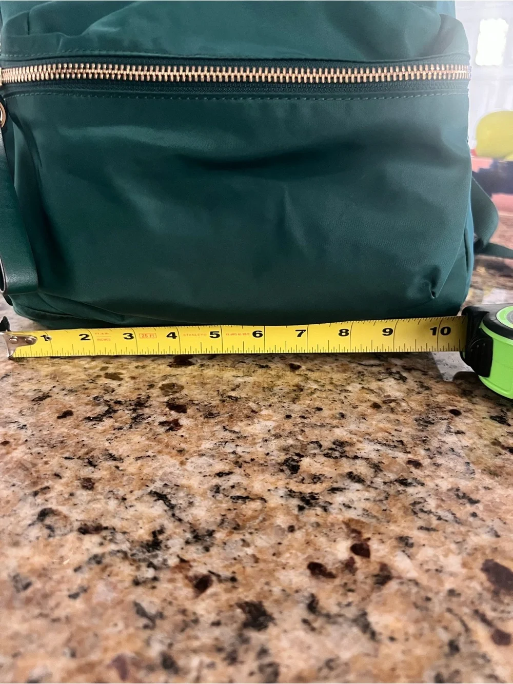 Tory Burch Emerald Green Nylon Mini Backpack with Gold Hardware